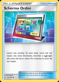 Schermo Ordini card in Italian