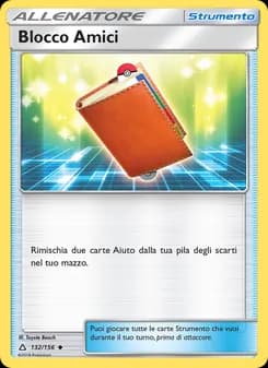 Blocco Amici card in Italian