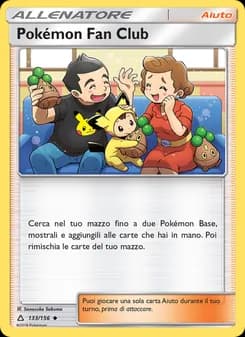 Pokémon Fan Club card in Italian