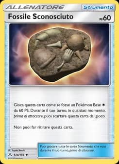 Fossile Sconosciuto card in Italian