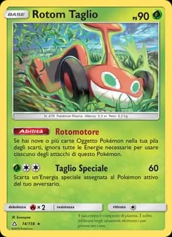 Rotom Taglio card in Italian