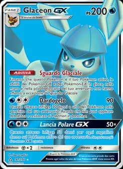 Glaceon GX card in Italian