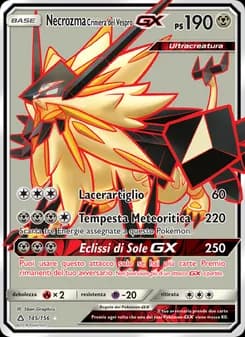 Necrozma Criniera del Vespro GX card in Italian