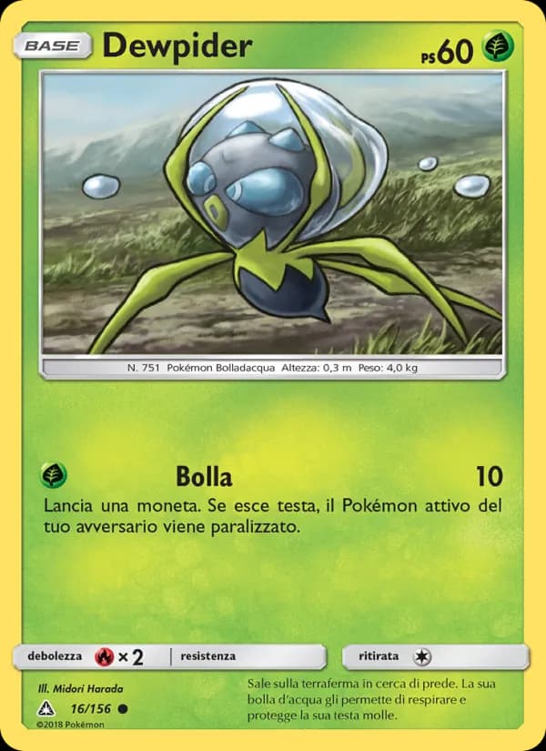 Dewpider card in Italian