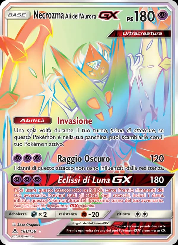 Necrozma Ali dell’Aurora GX card in Italian