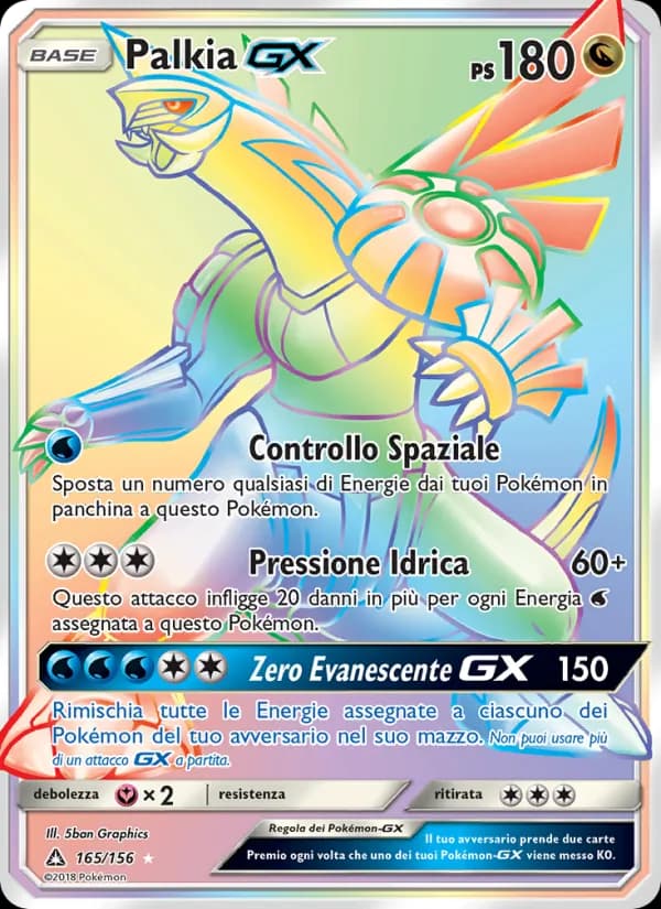 Palkia GX card in Italian