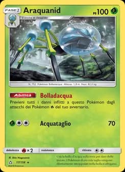 Araquanid card in Italian