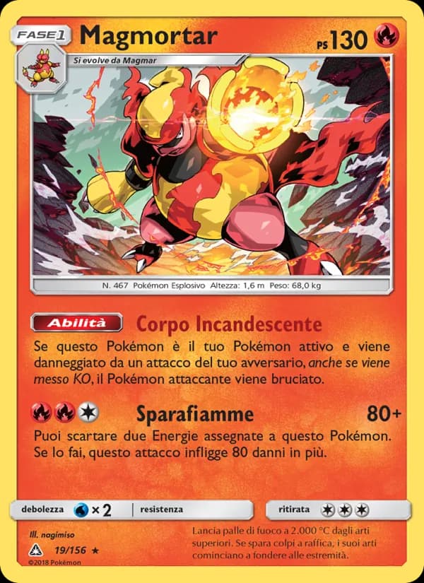 Magmortar card in Italian