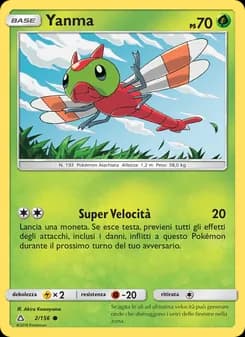 Yanma card in Italian