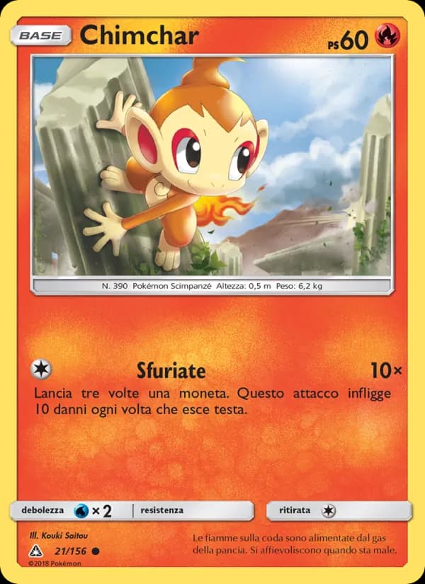 Chimchar card in Italian