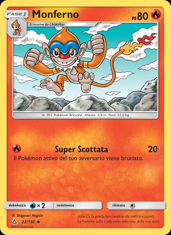 Monferno card in Italian