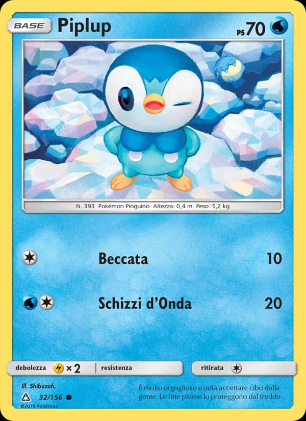 Piplup card in Italian