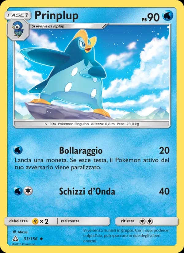 Prinplup card in Italian