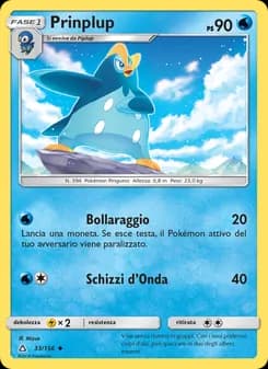 Prinplup card in Italian