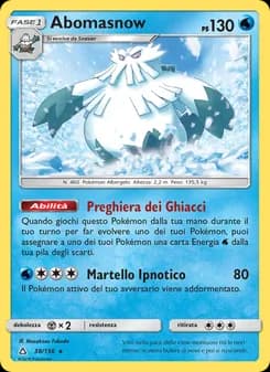 Abomasnow card in Italian