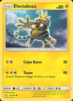 Electabuzz card in Italian