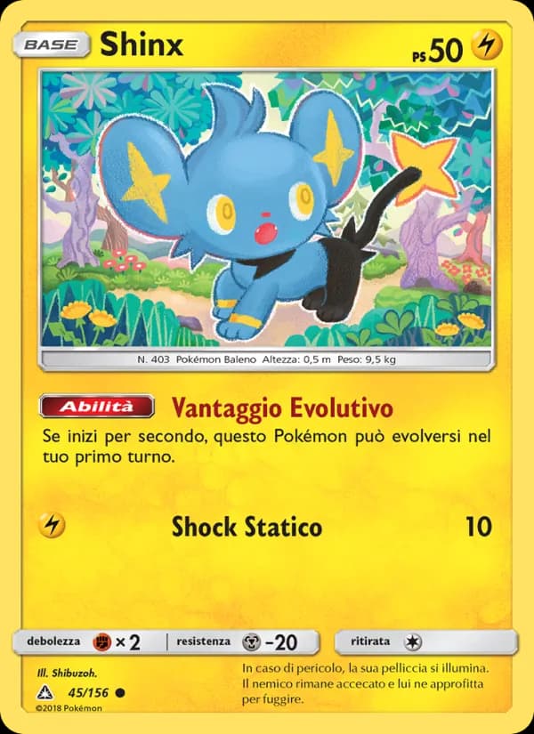 Shinx card in Italian