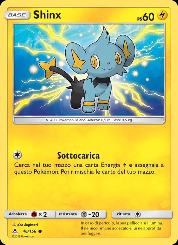 Shinx card in Italian
