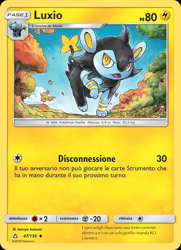 Luxio card in Italian