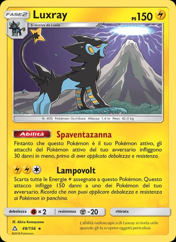 Luxray card in Italian