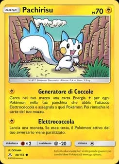 Pachirisu card in Italian