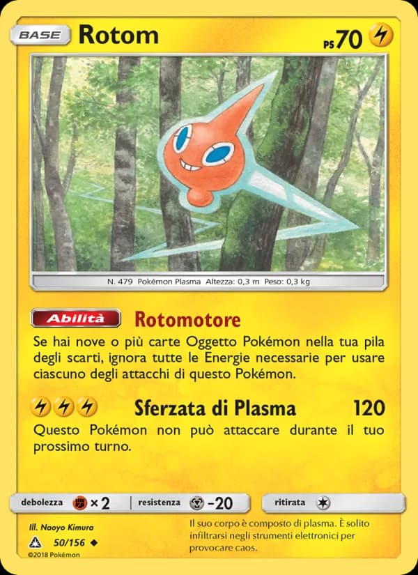 Rotom card in Italian