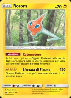 Rotom card in Italian