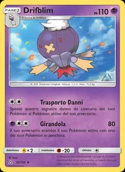 Drifblim card in Italian