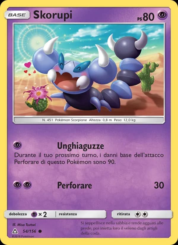 Skorupi card in Italian