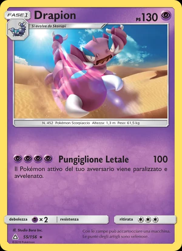 Drapion card in Italian