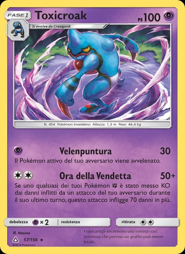 Toxicroak card in Italian
