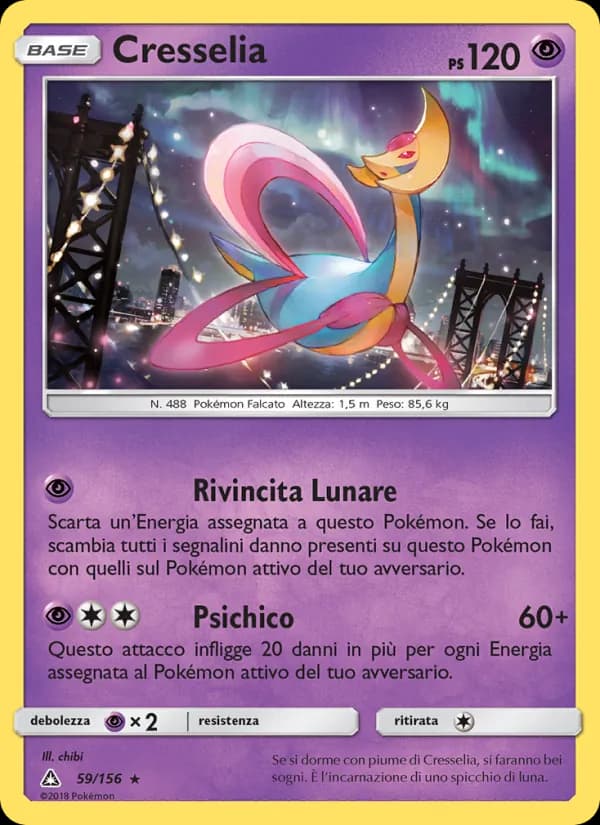 Cresselia card in Italian