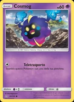 Cosmog card in Italian