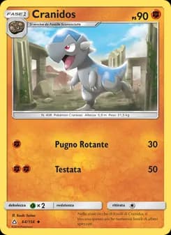 Cranidos card in Italian
