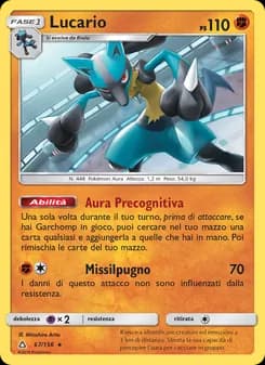 Lucario card in Italian