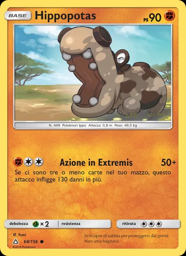 Hippopotas card in Italian
