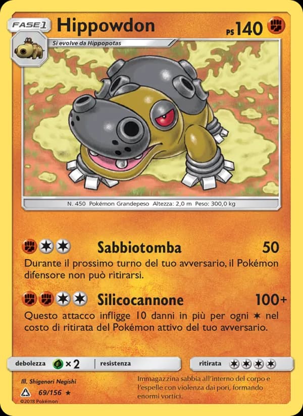 Hippowdon card in Italian