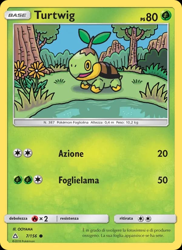 Turtwig card in Italian