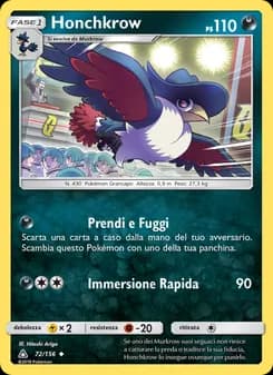 Honchkrow card in Italian