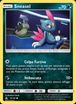 Sneasel card in Italian