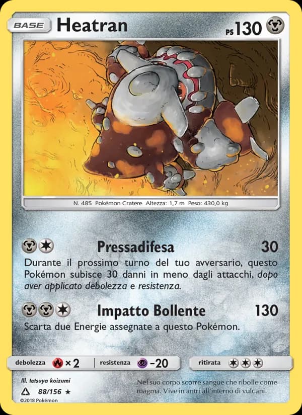 Heatran card in Italian