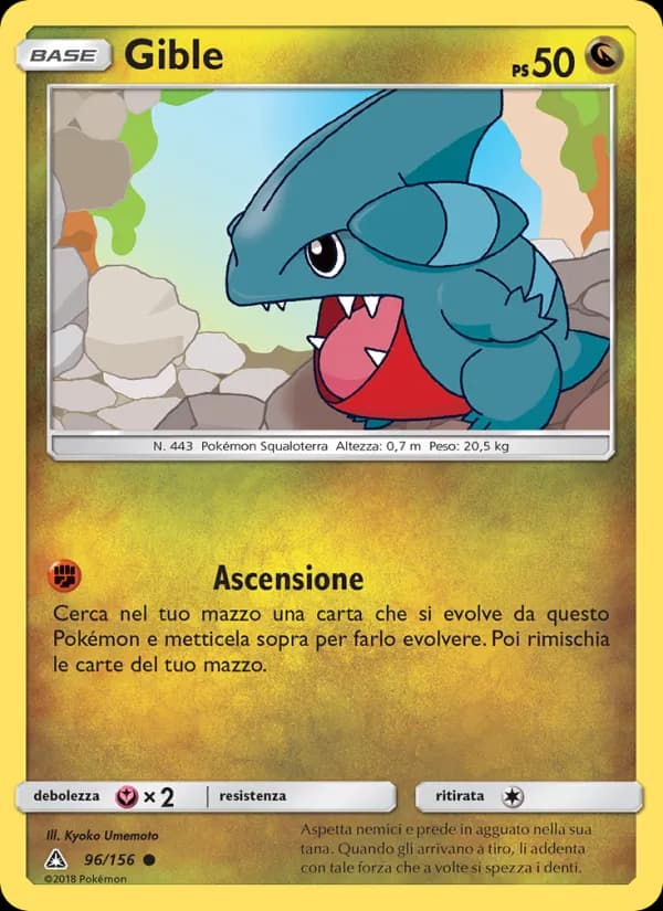 Gible card in Italian