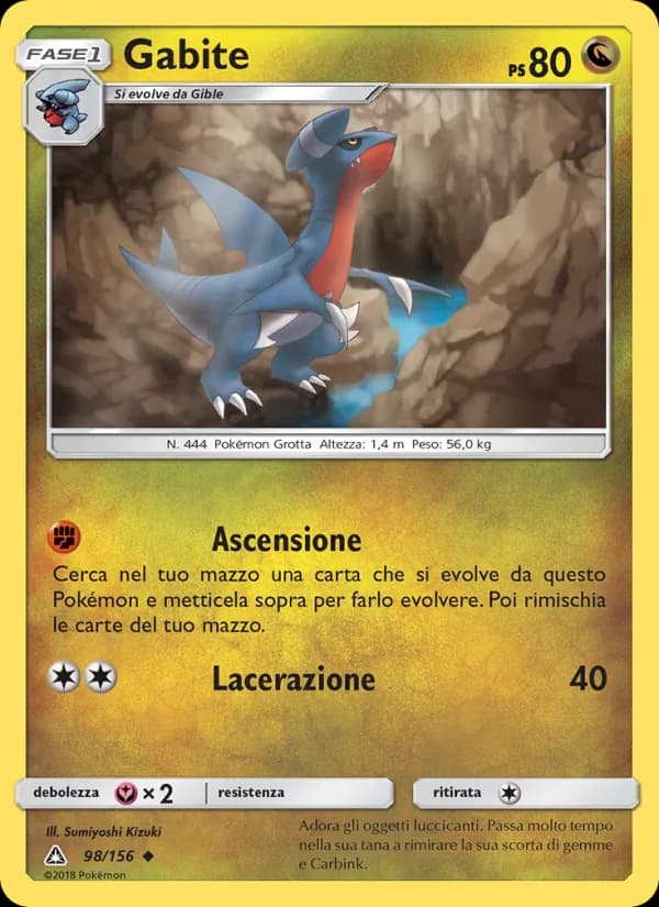 Gabite card in Italian