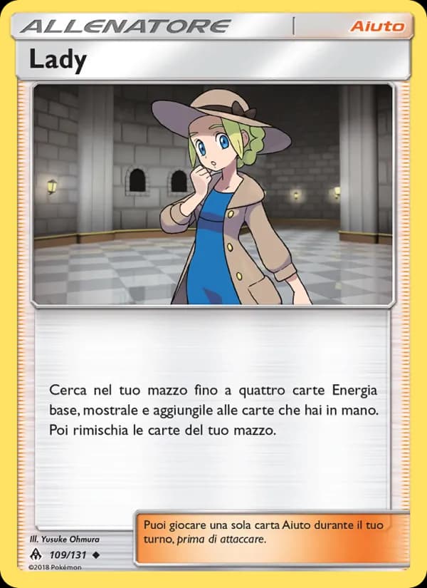 Lady card in Italian