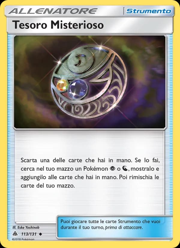 Tesoro Misterioso card in Italian