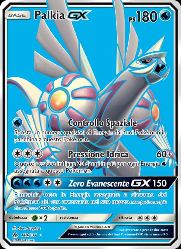 Palkia GX card in Italian