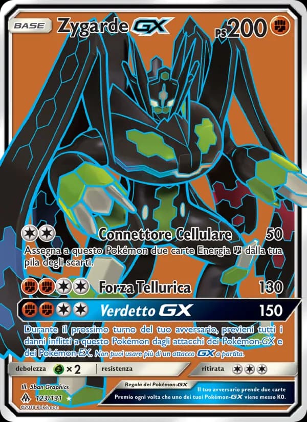 Zygarde GX card in Italian