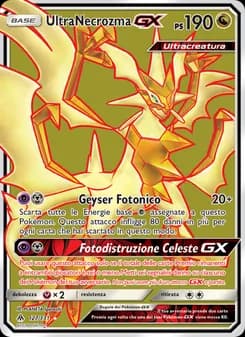 UltraNecrozma GX card in Italian