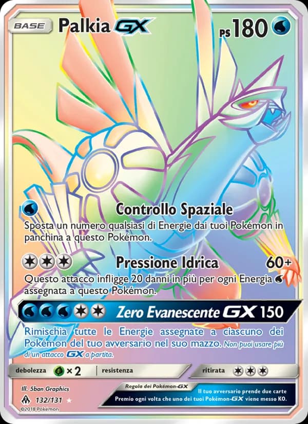 Palkia GX card in Italian