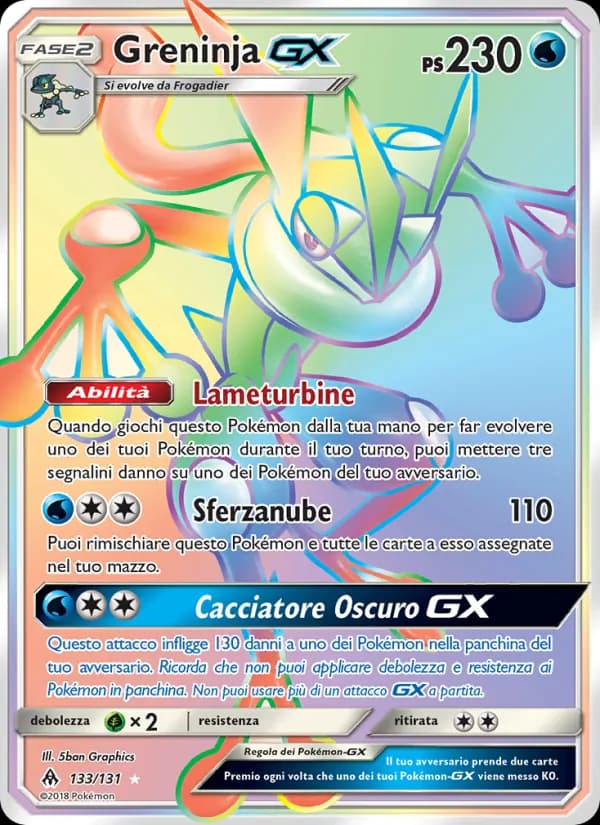 Greninja GX card in Italian